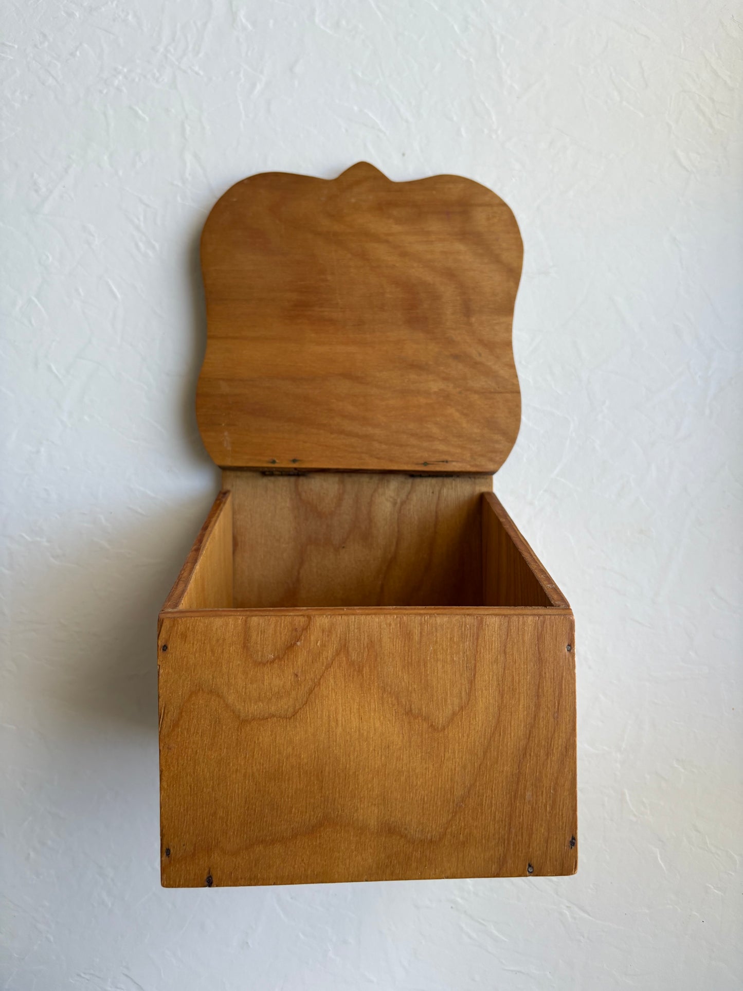 Hand-Painted Wooden Salt Box