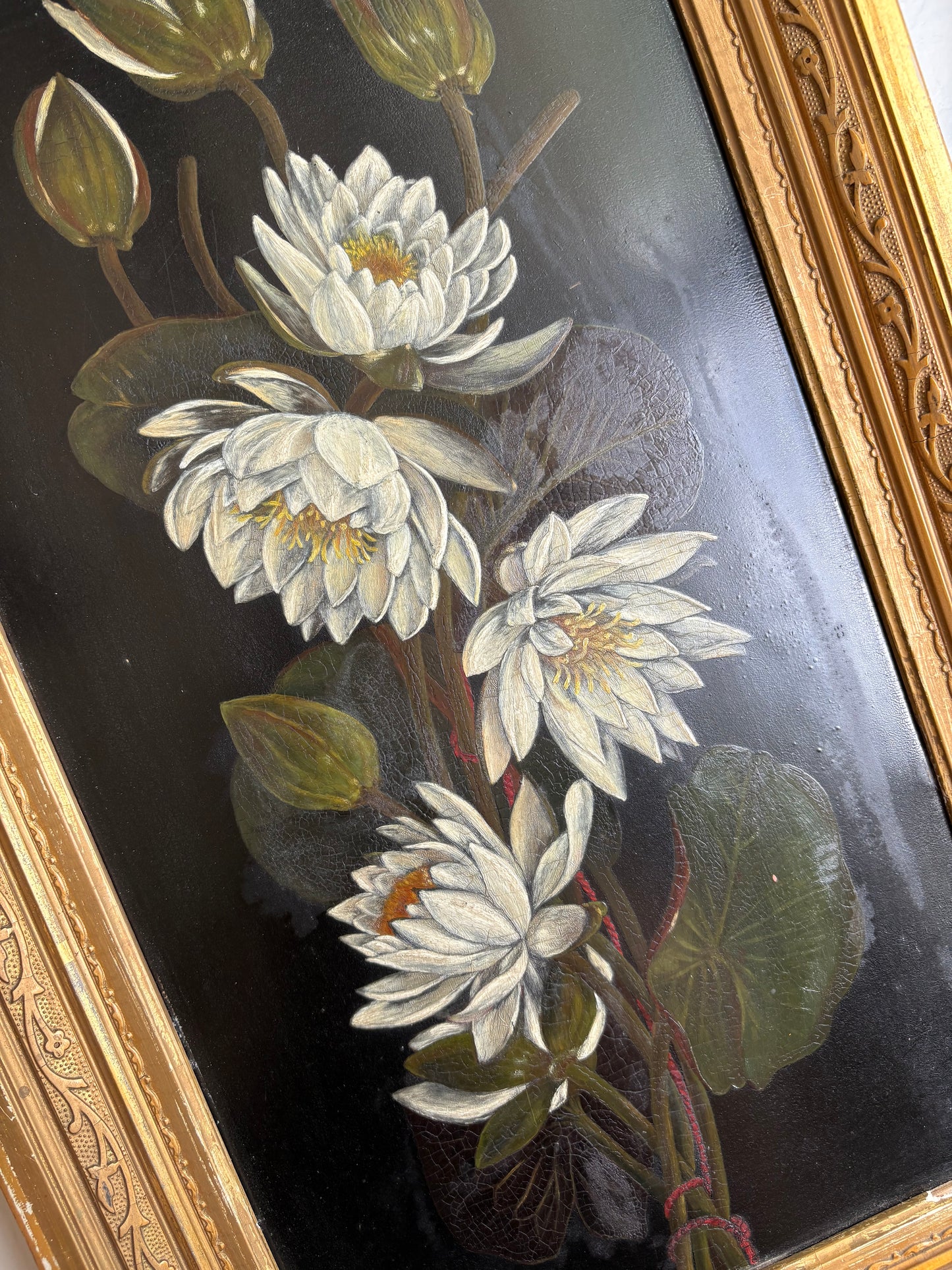 Antique Water Lilies Painting