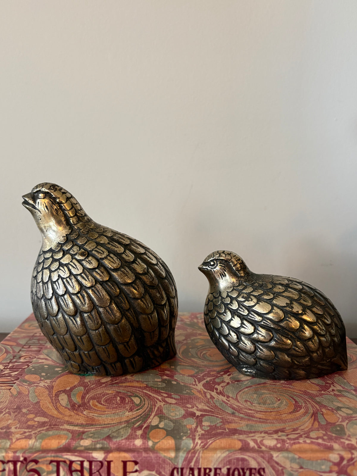 Brass Quail Pair