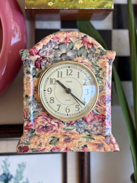Floral Shelf Clock