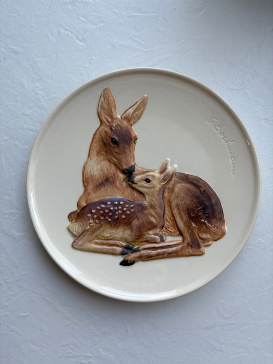 Hand-painted Deer Plate made in Germany