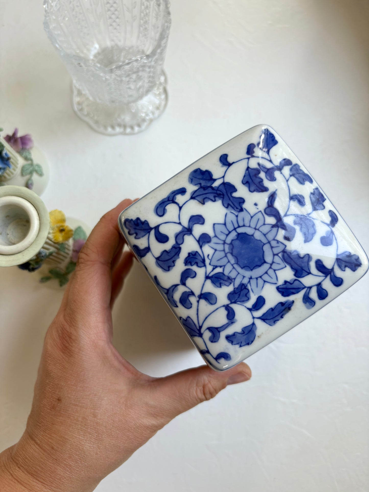Blue and White Ceramic Vessel